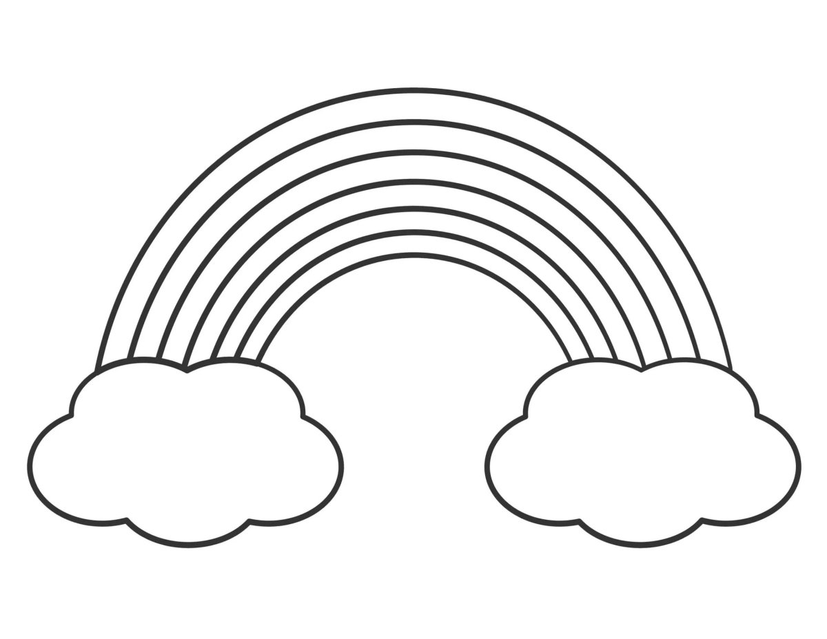 Радуга раскраска для детей