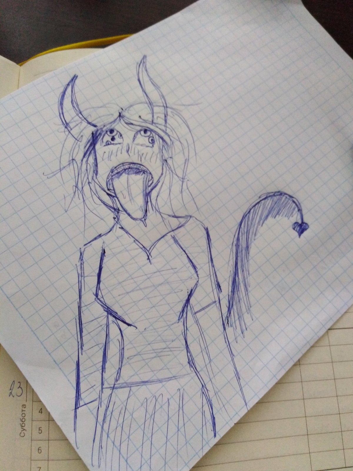 Рисунки ручкой в тетради