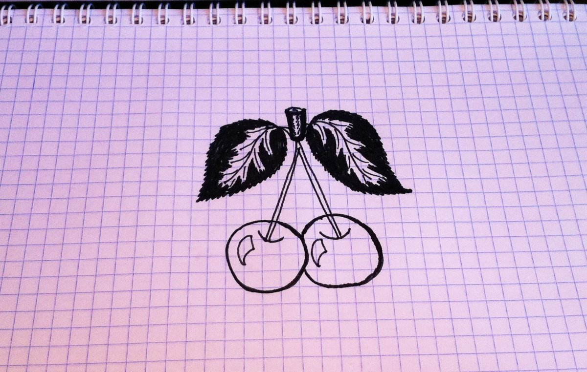 Рисунки синей ручкой