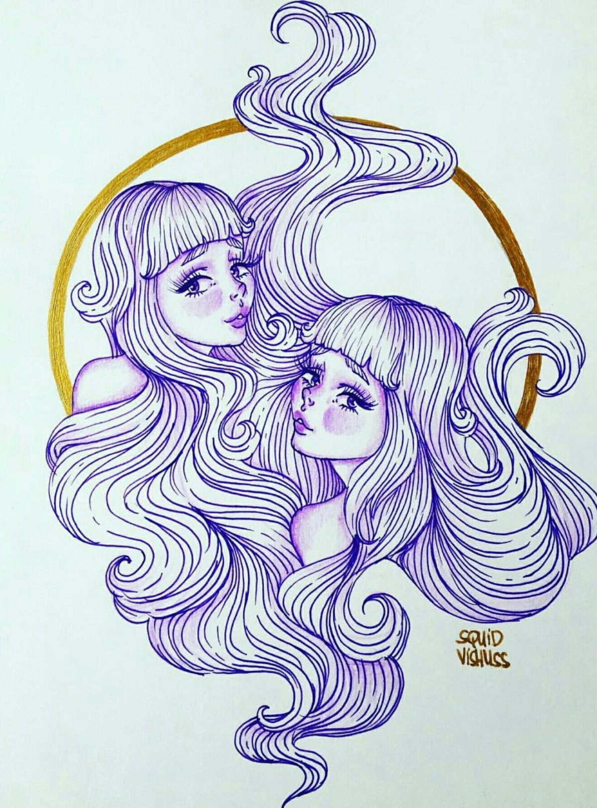 Роза шариковой ручкой