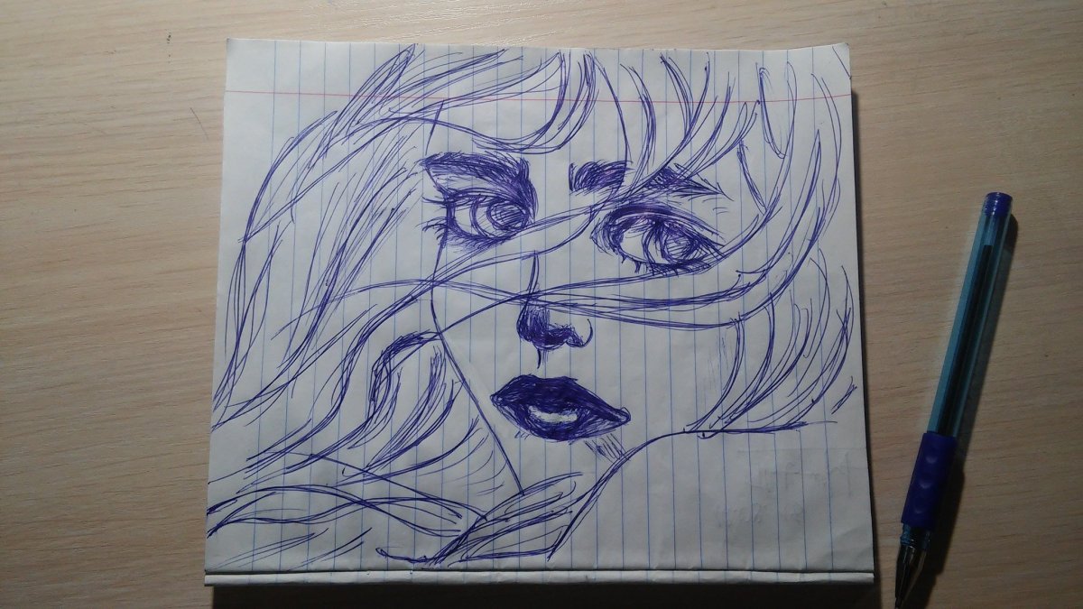 Рисование шариковой ручкой