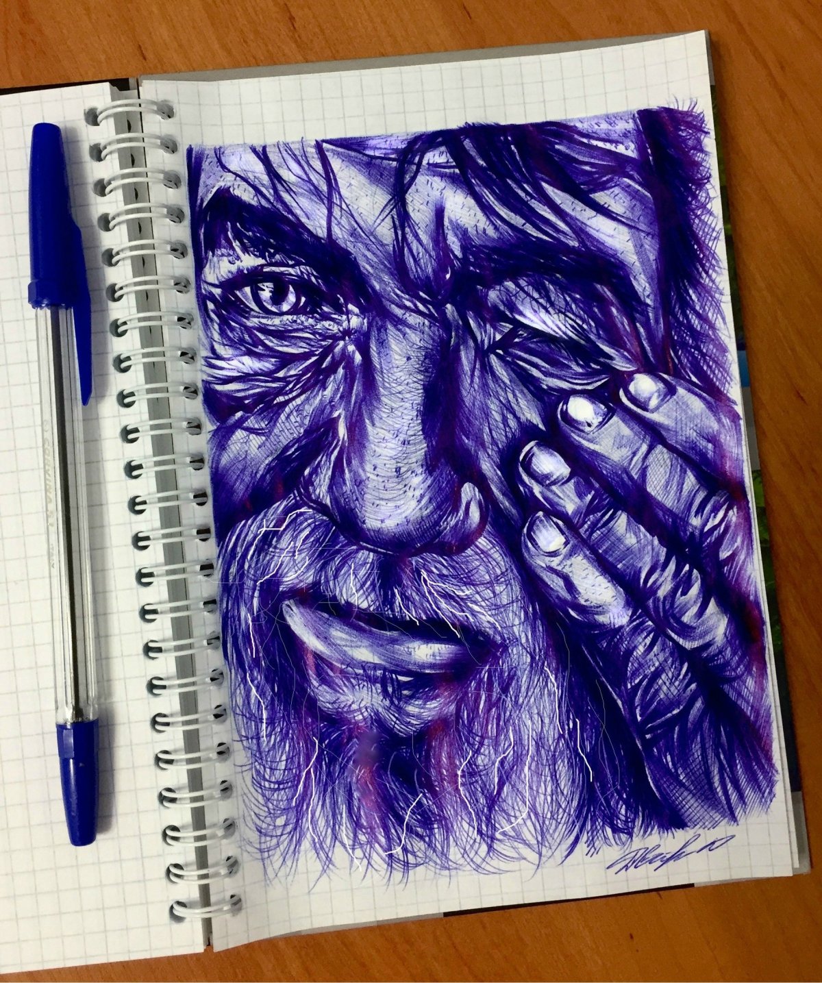 Рисование шариковой ручкой