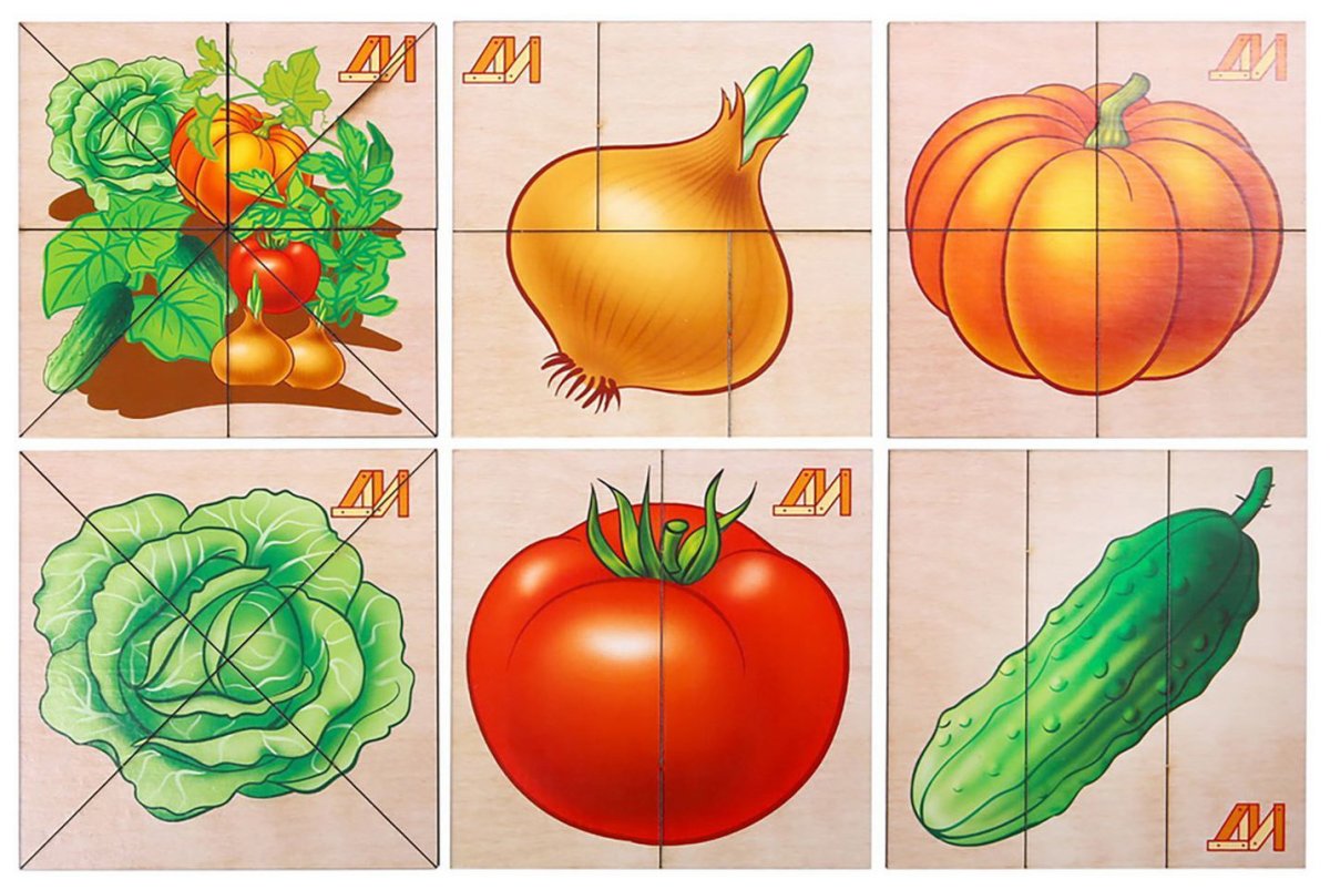 Разрезные овощи для детей