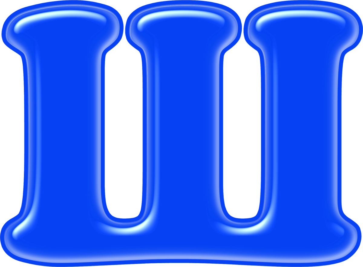 Синие буквы алфавита