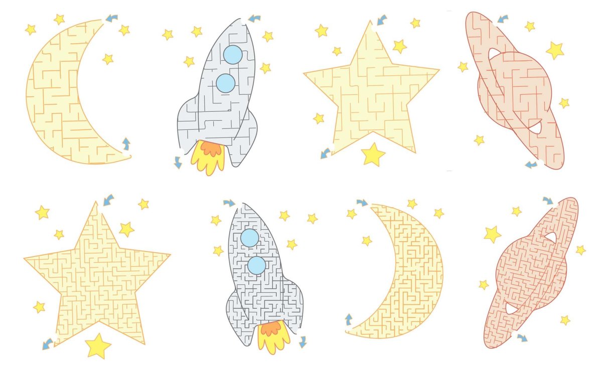 Космические головоломки для дошкольников