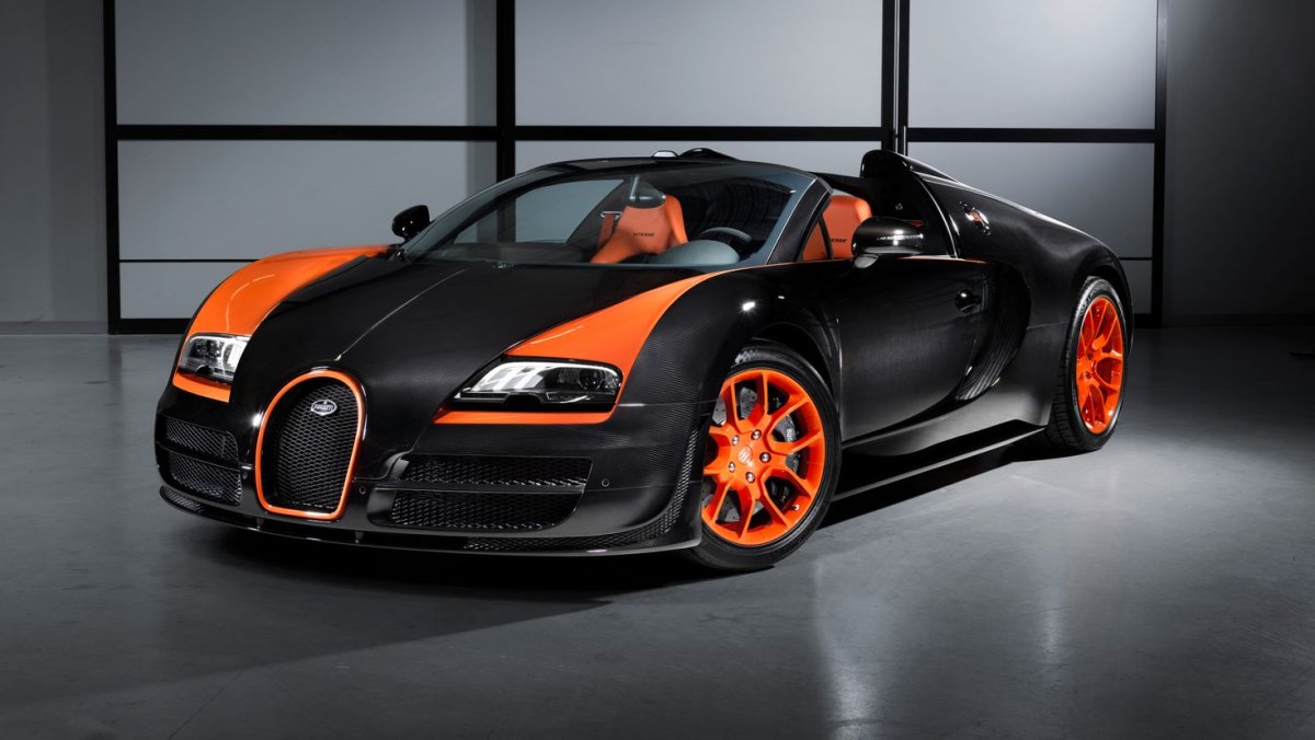 Bugatti Veyron 16.4 Grand Sport Vitesse оранжевая