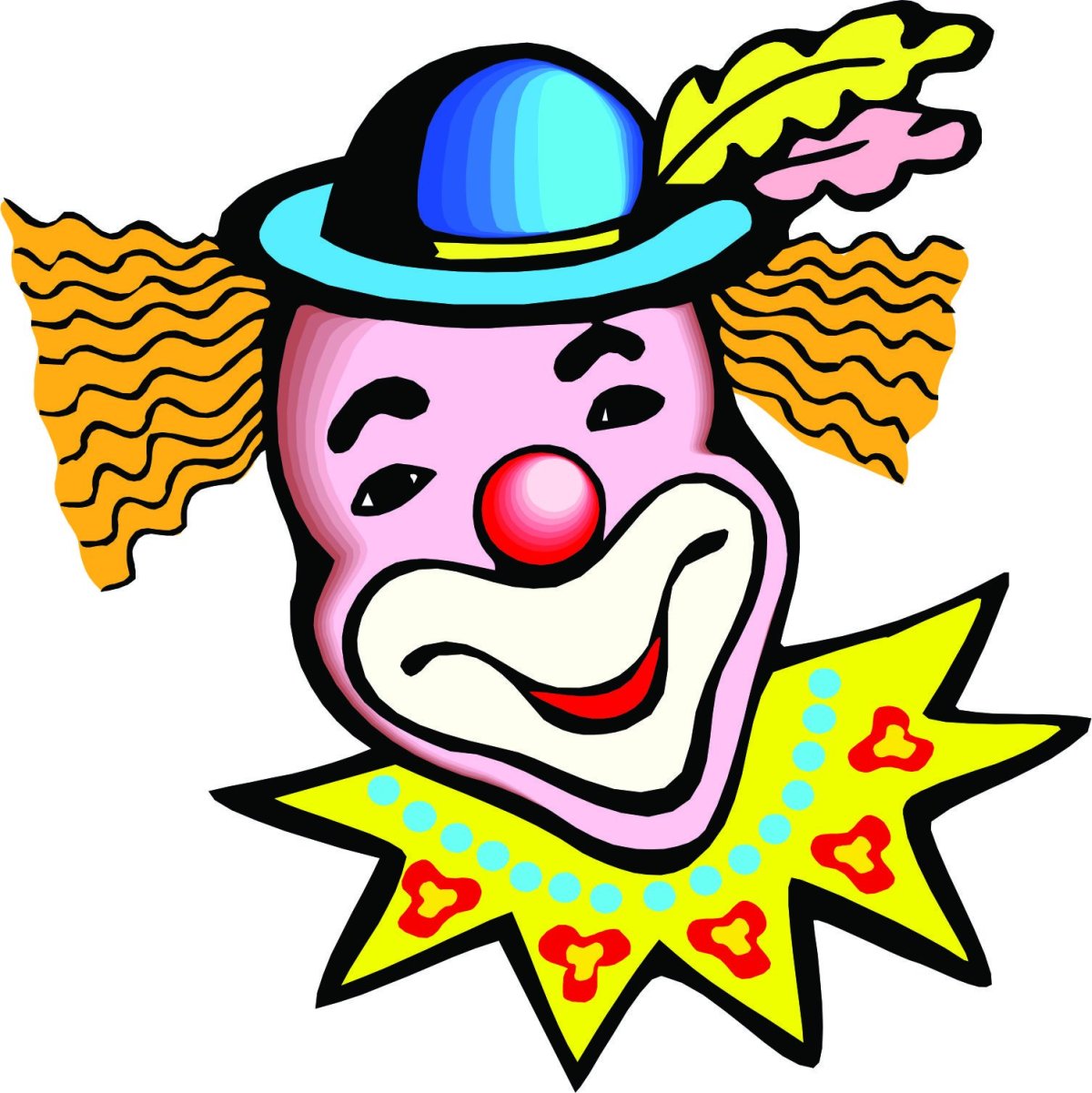 Мордочки клоуна для детей