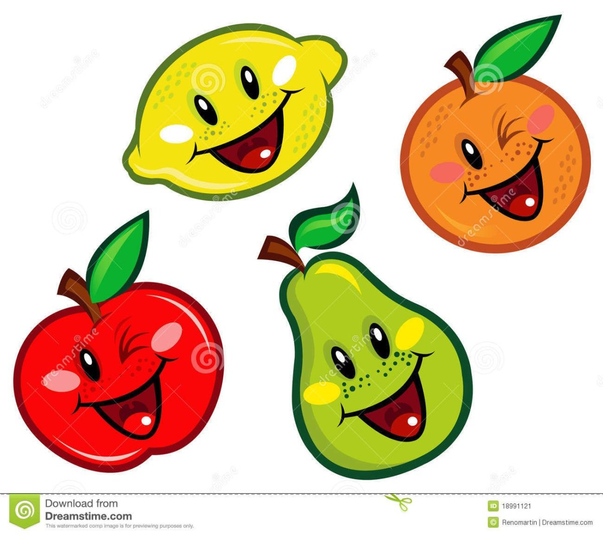 Фрукты с глазками для детей