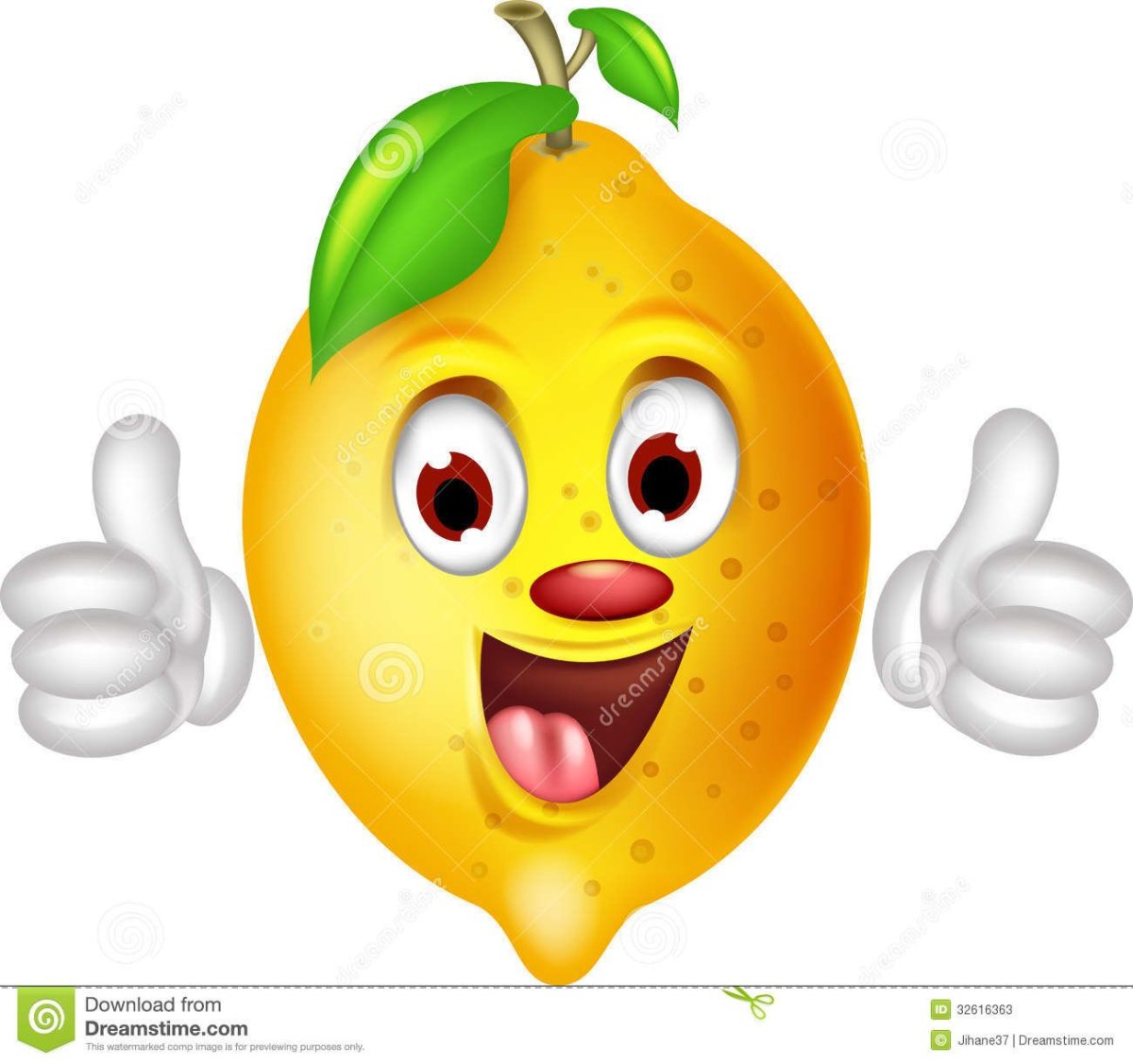 Веселые фрукты лимон