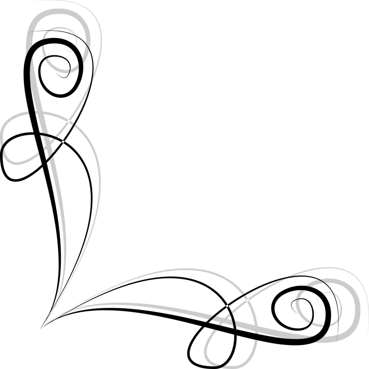 Вензель угловой на прозрачном фоне