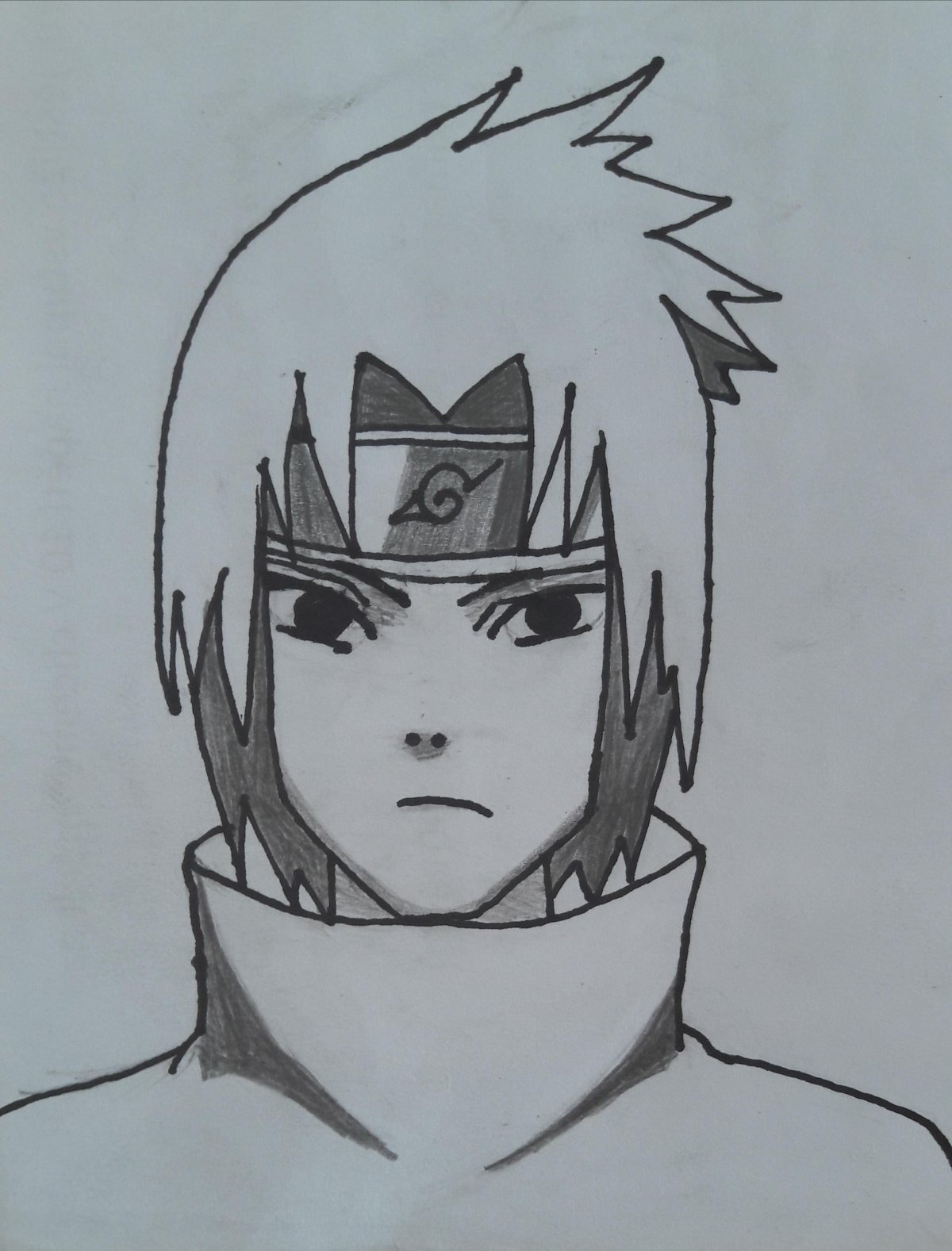 Саске Учиха для срисовки