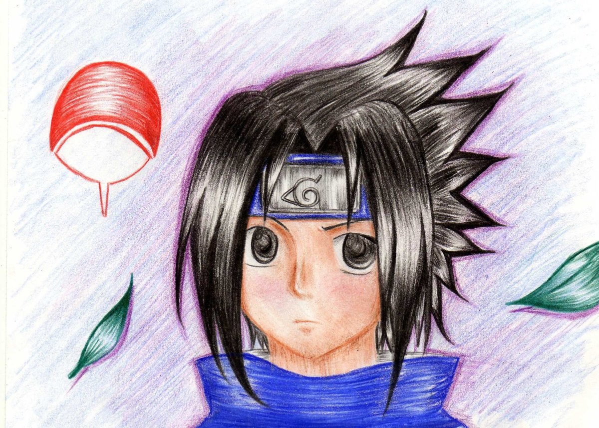 Саске Учиха рисовка