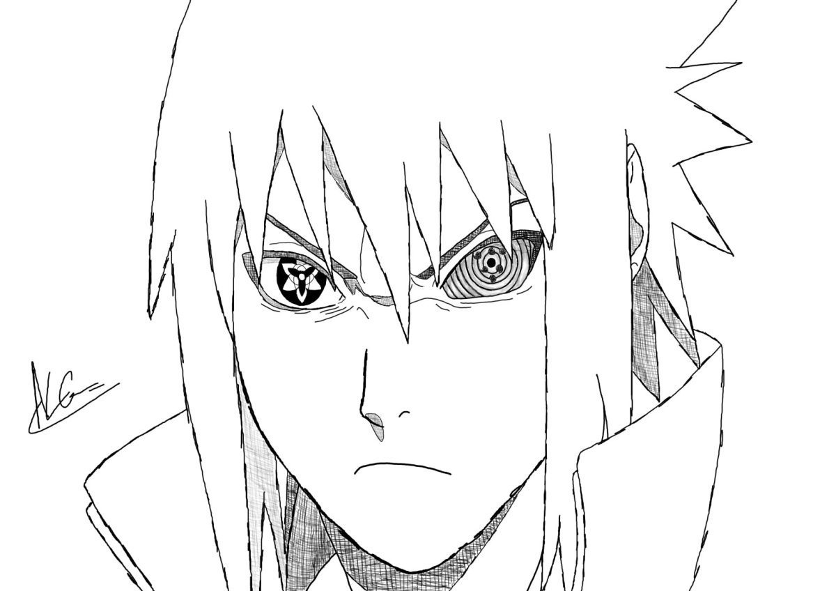 Саске из Наруто для срисовки