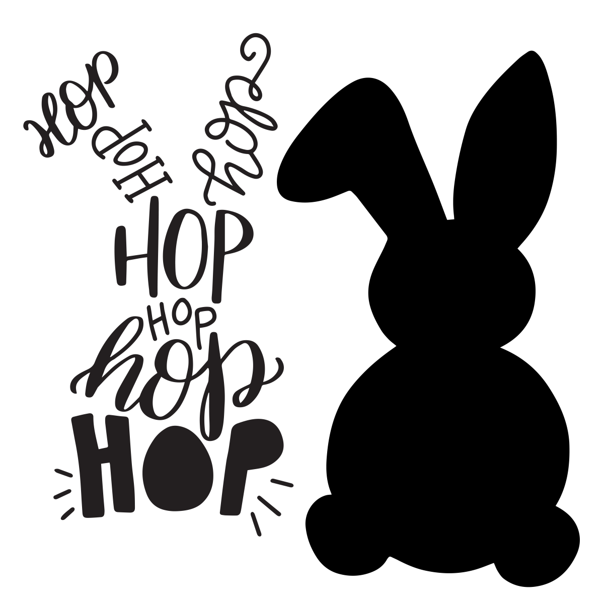 Зайка силуэт