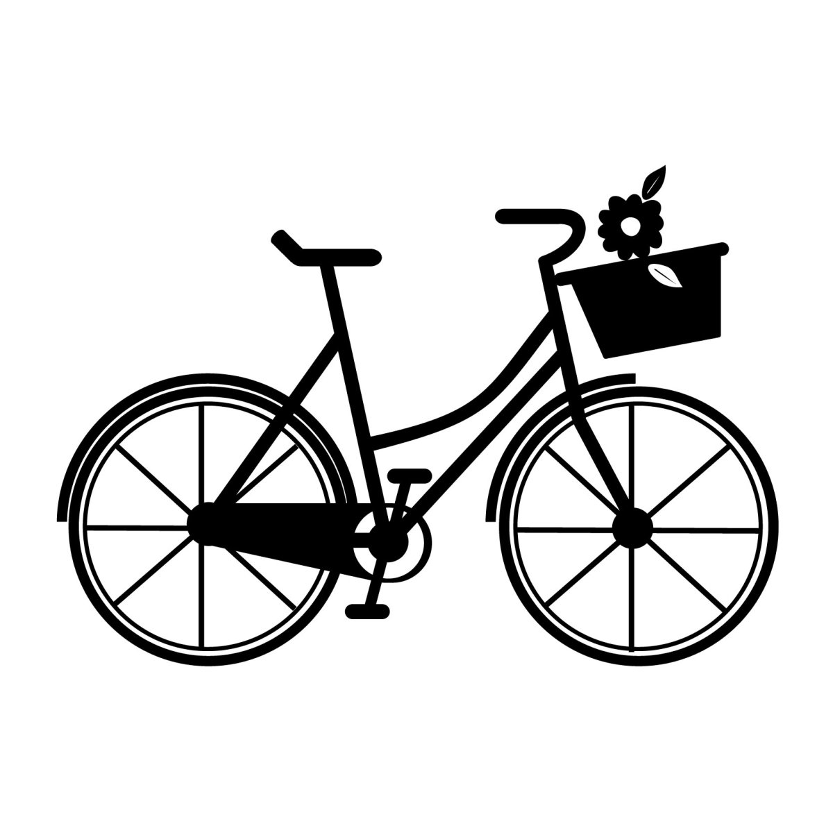 Белый ретро велосипед