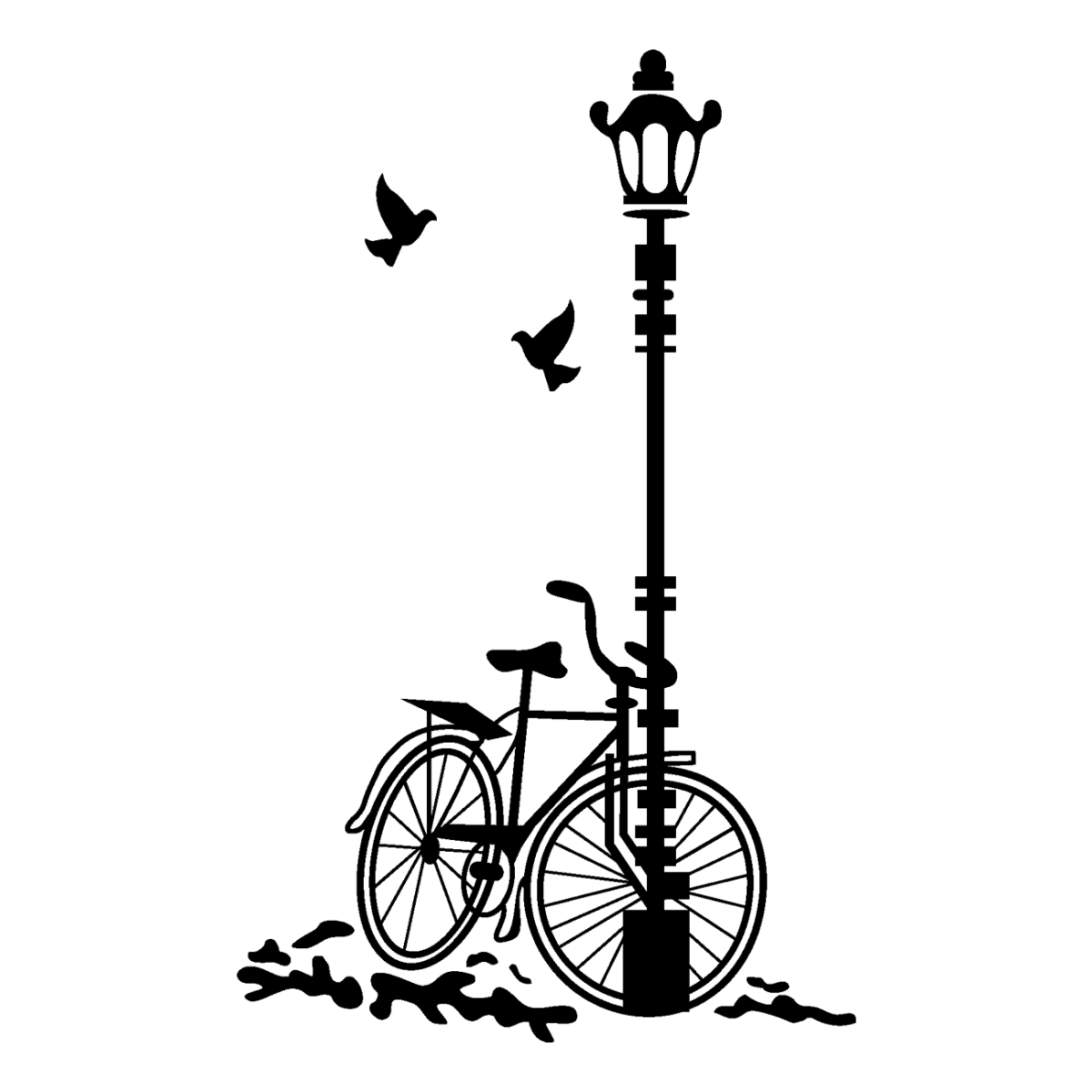 Велосипед трафарет