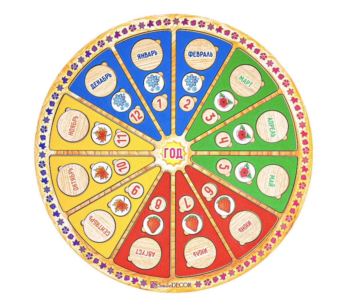 Развивающая игра «круглый год»