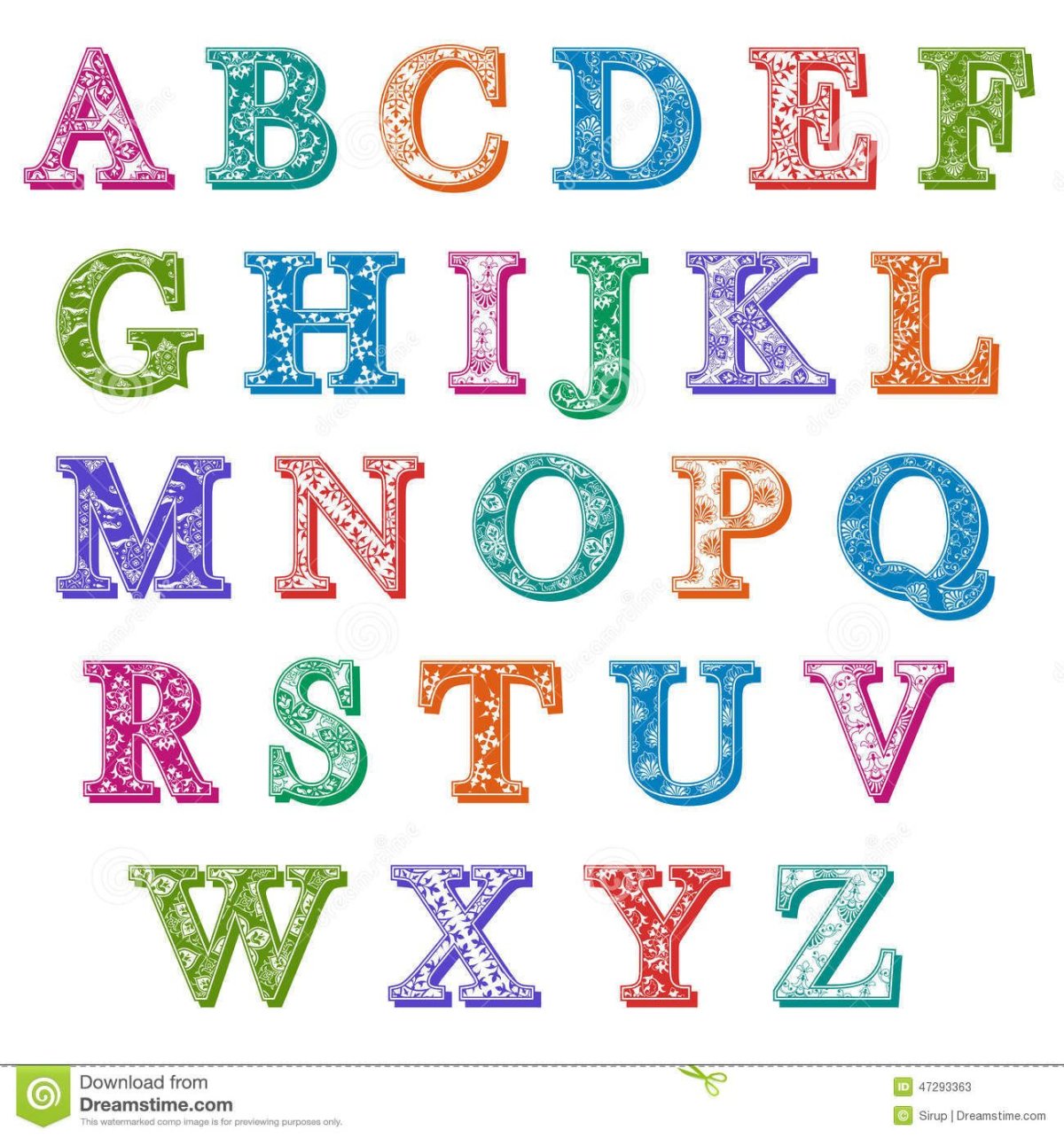 Буквы алфавита в виде животных