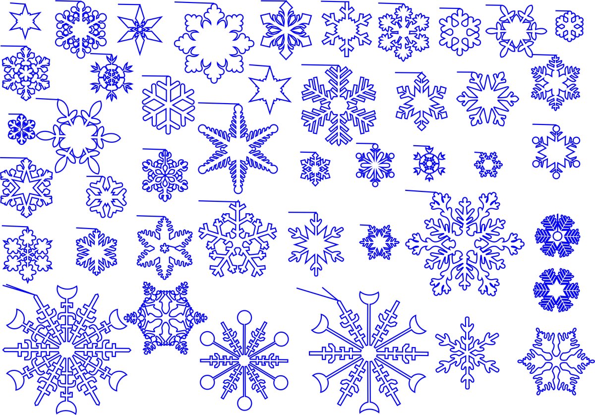 Геометрический орнамент Снежинка