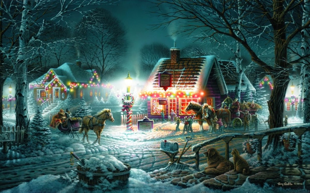 Сказочное зимнее дерево