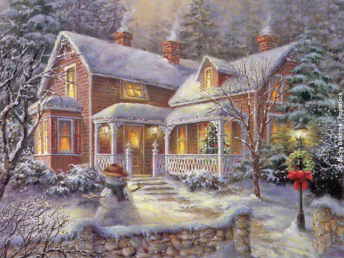 Thomas Kinkade Рождественские домики