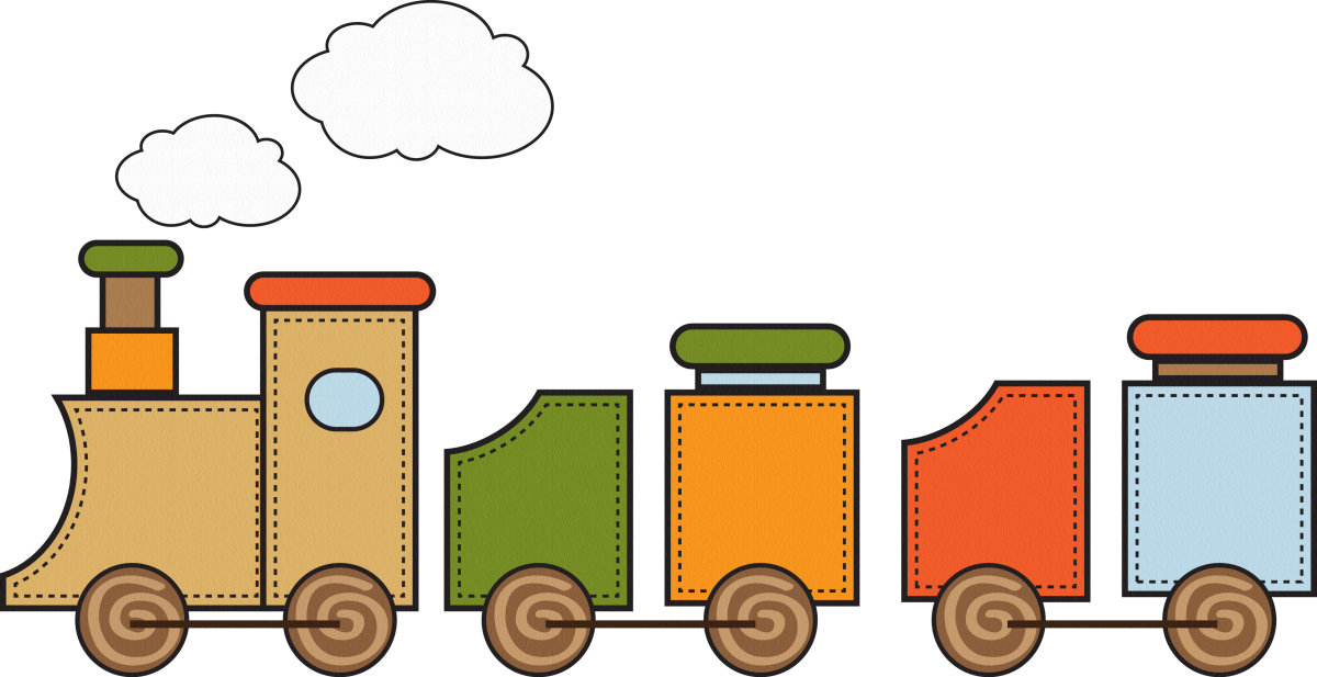 Паровоз для детей на прозрачном фоне