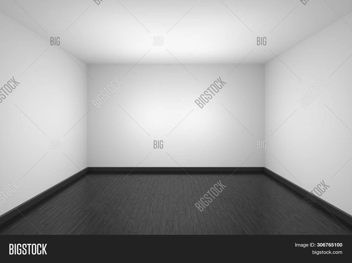 Пустая комната черно белая
