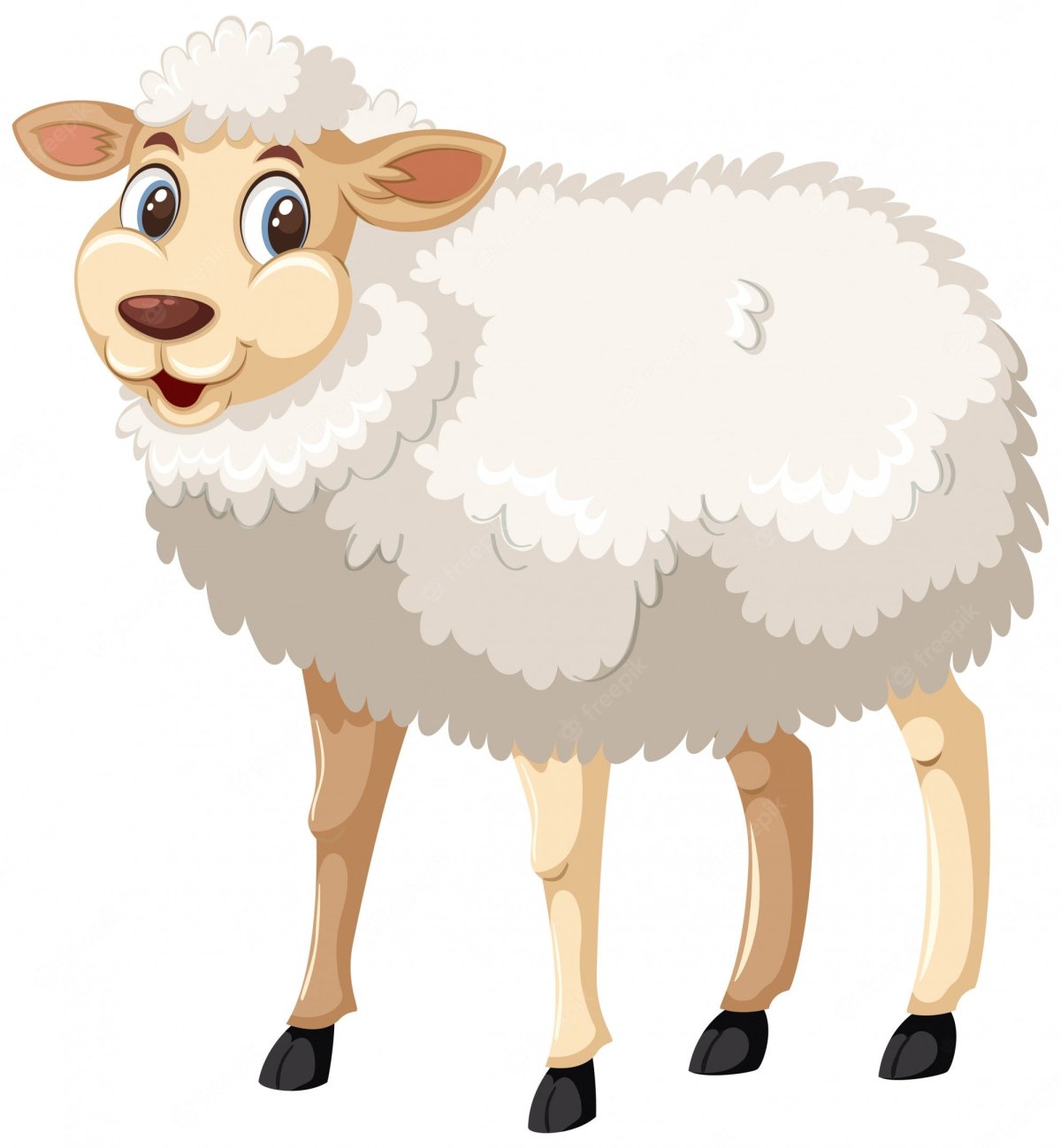 Барашек для детей на белом фоне