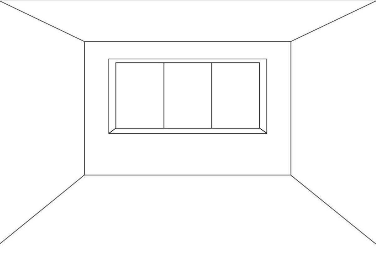 Эскиз комнаты без мебели
