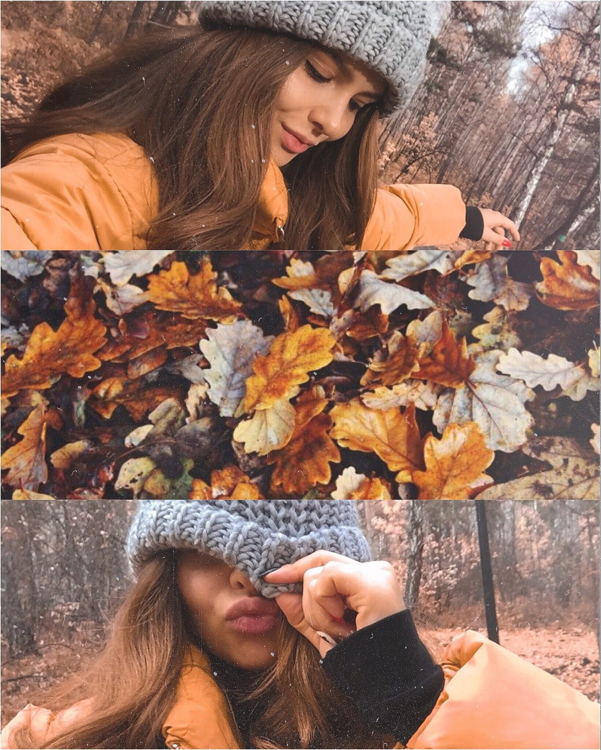 Девушка в шапке осень