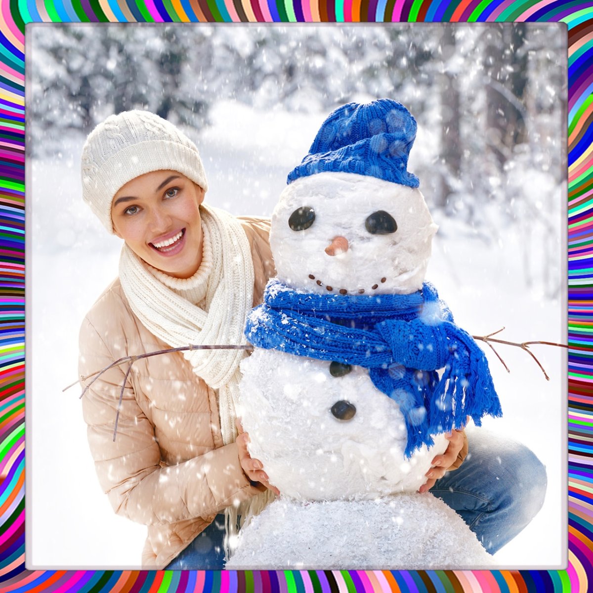 Снежная баба смешная