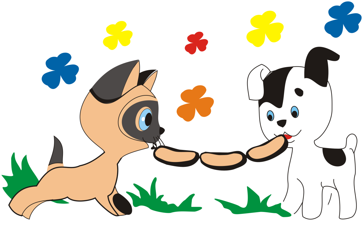 Картина собака со щенятами