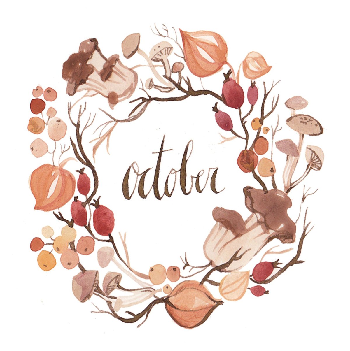 Наклейки в стиле осень