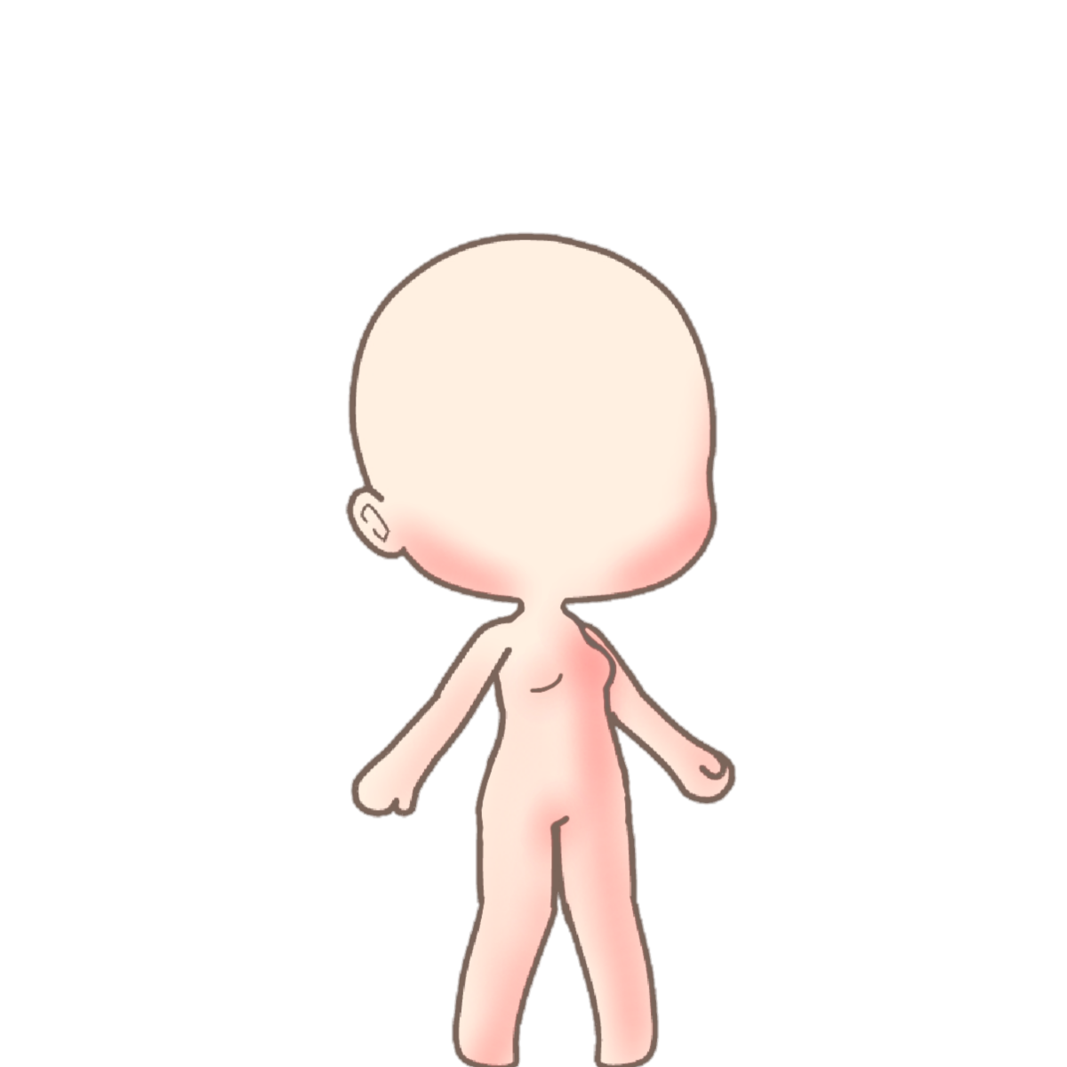 Голый персонаж гача лайф