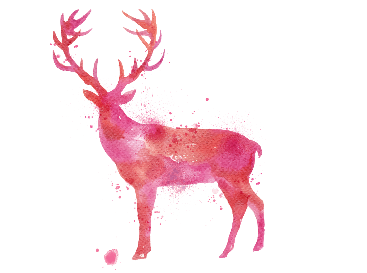 Розовый олень
