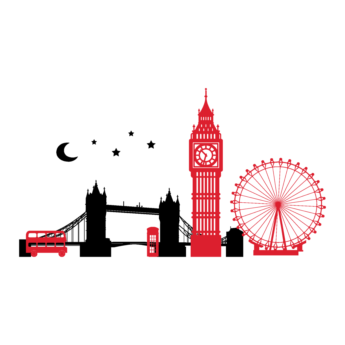 Символы Англии акварелью