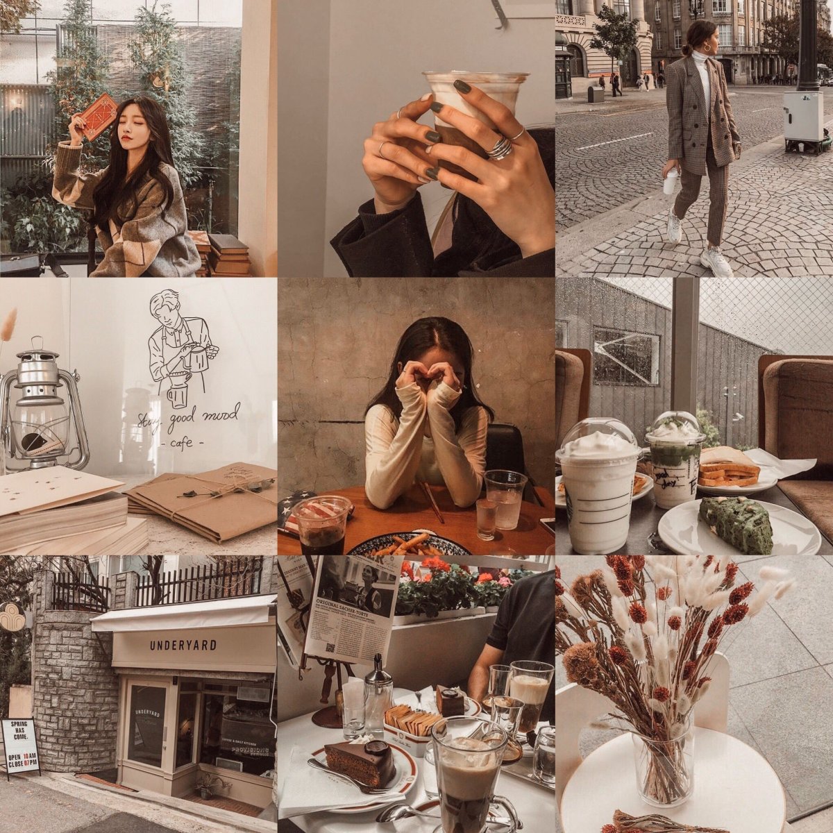 Коричневый стиль Инстаграм