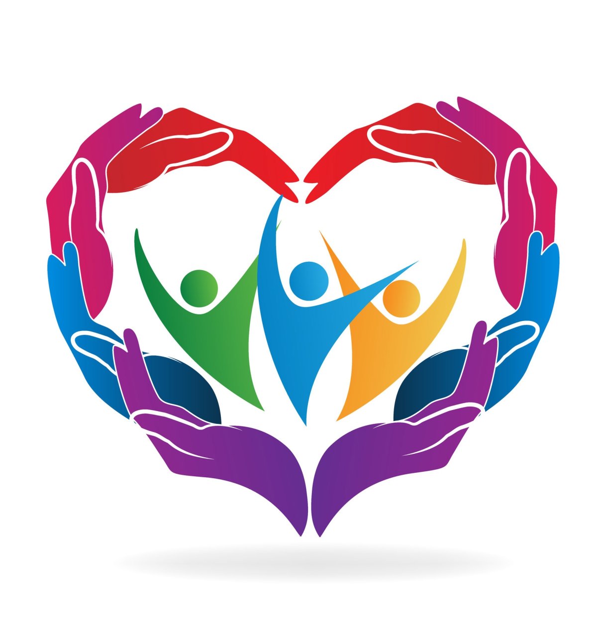 Эмблема добрые сердца для волонтёров