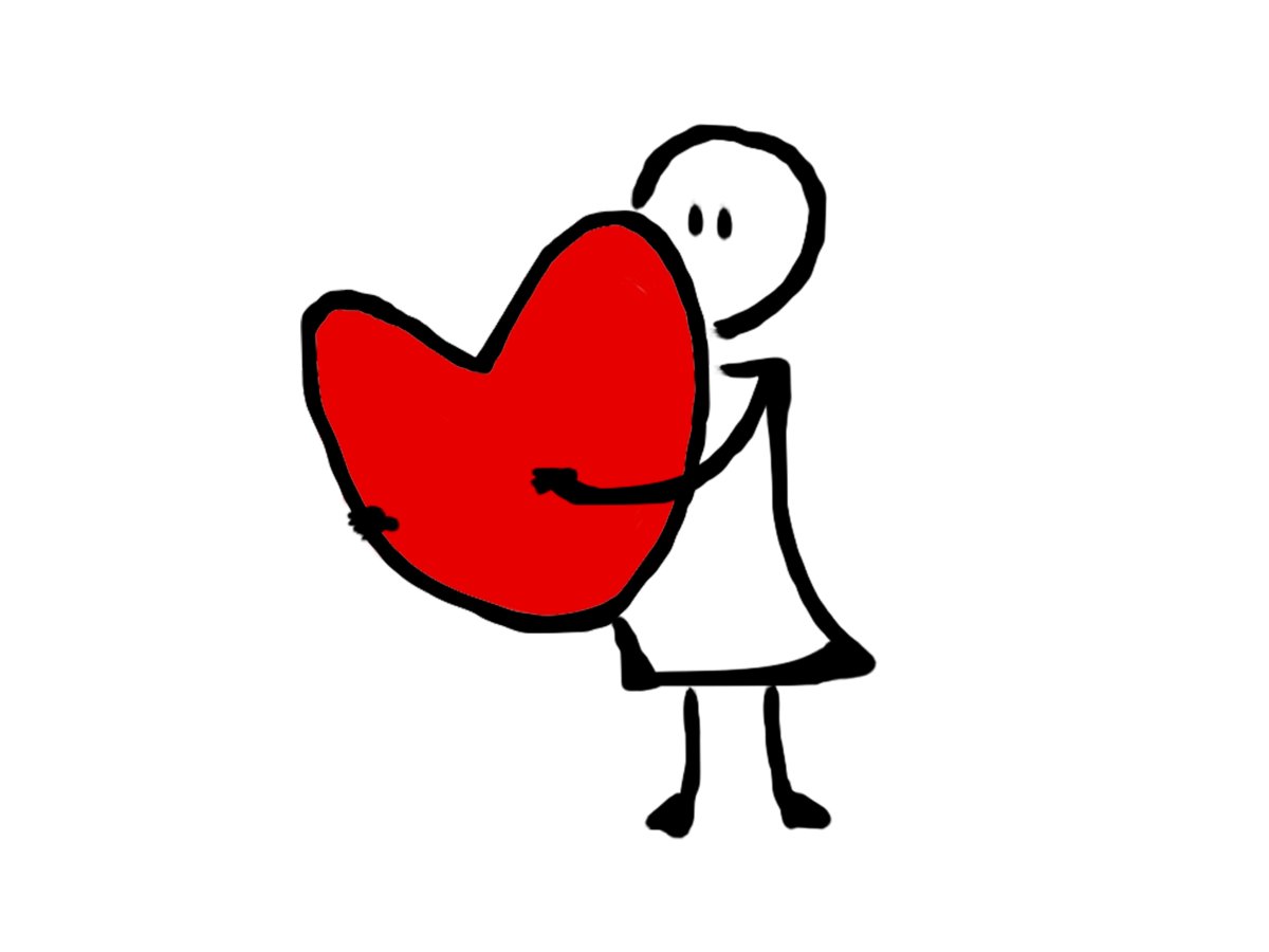 Девушка с сердцем иллюстрация