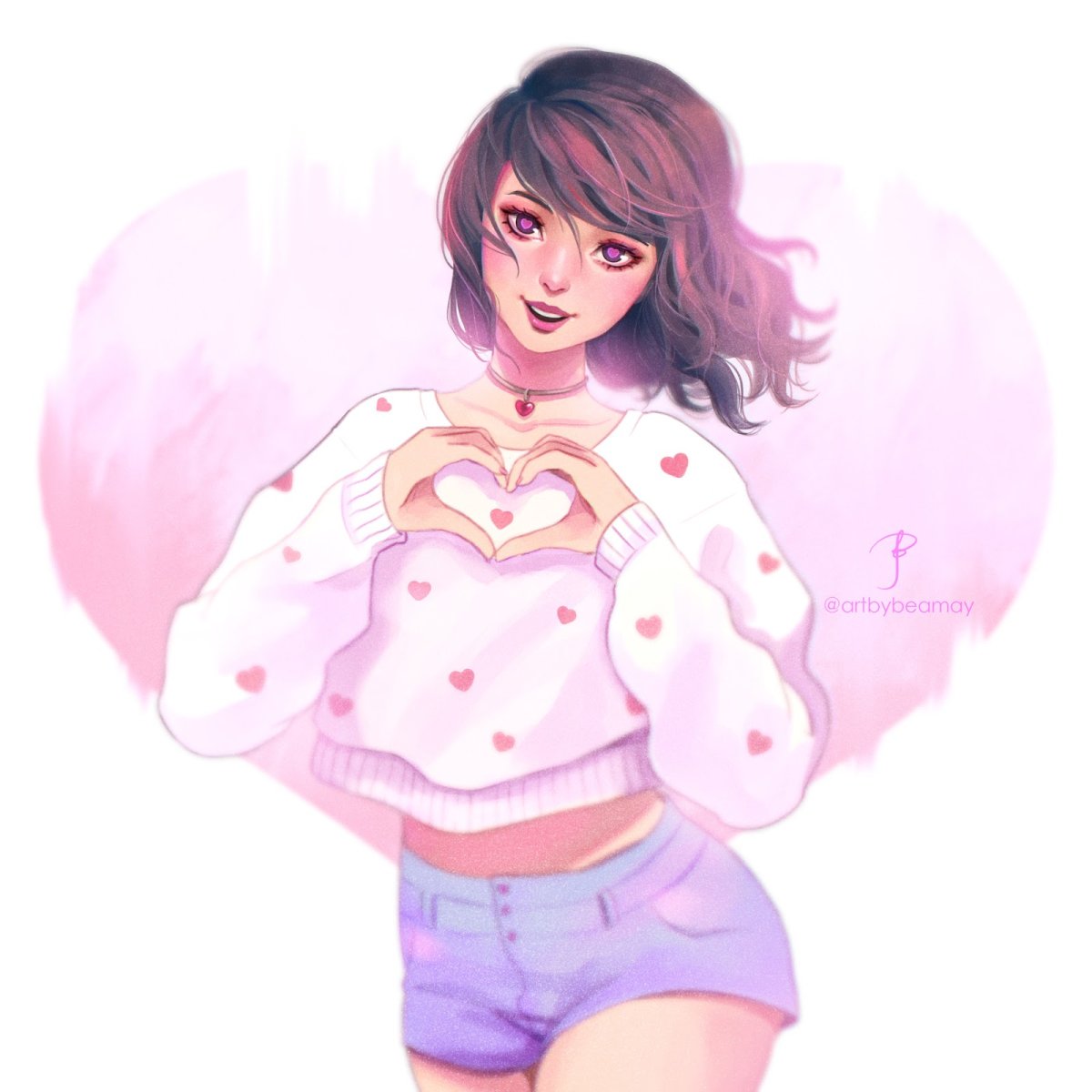 Полненькая девушка арт