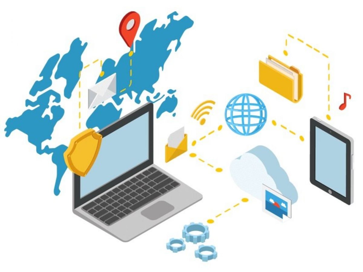 Информационные технологии на белом фоне