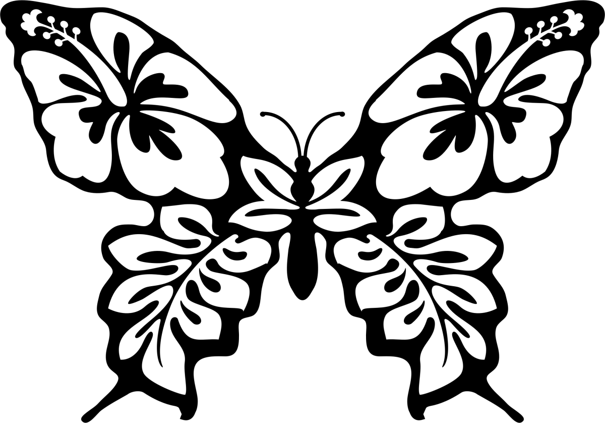 Трафареты бабочки