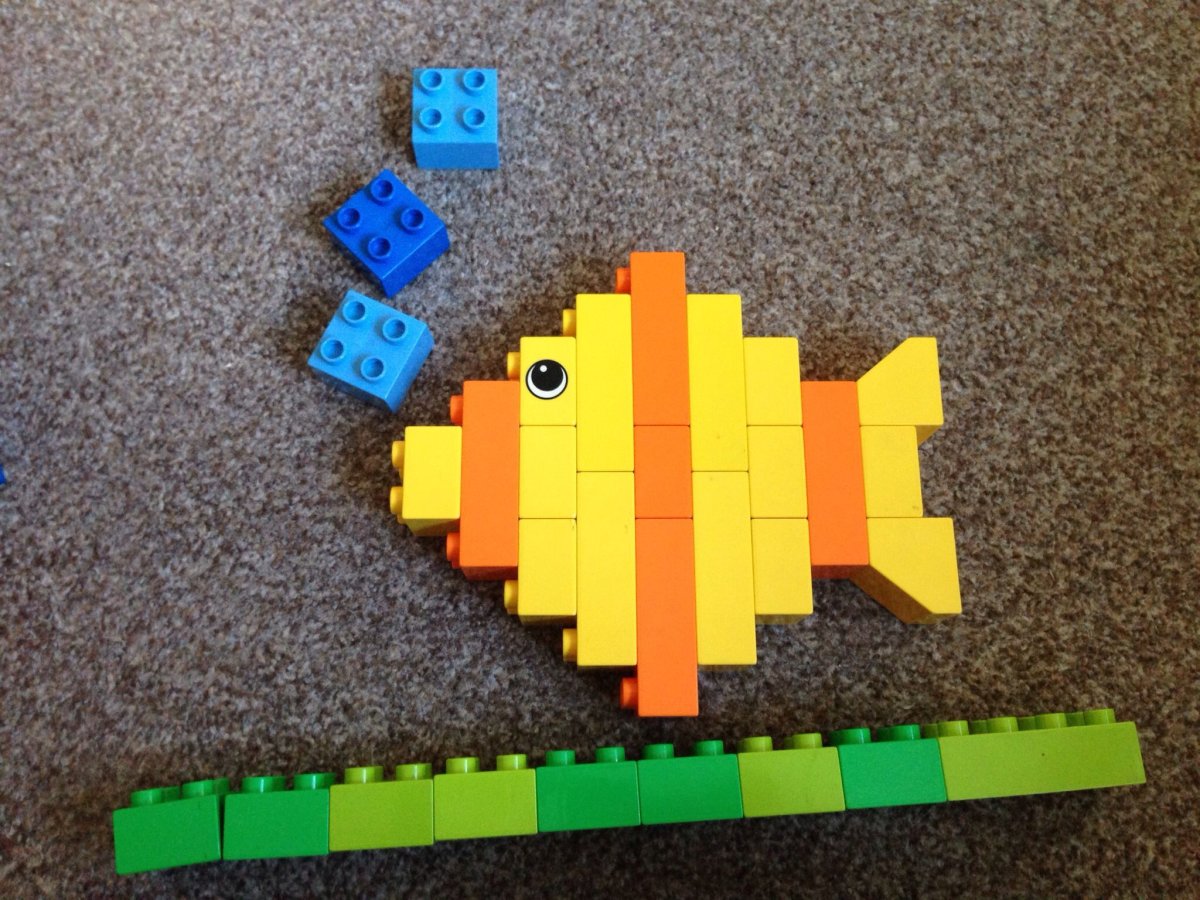 Лего дупло рыбка