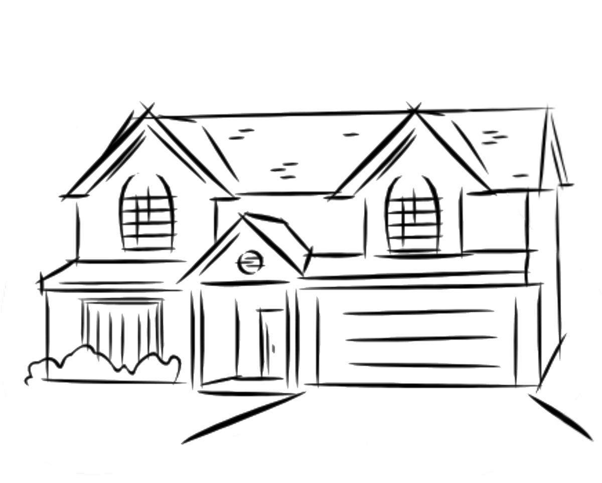 Дом карандашом