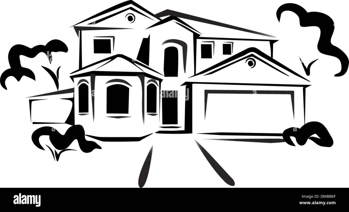 Красивый дом контур