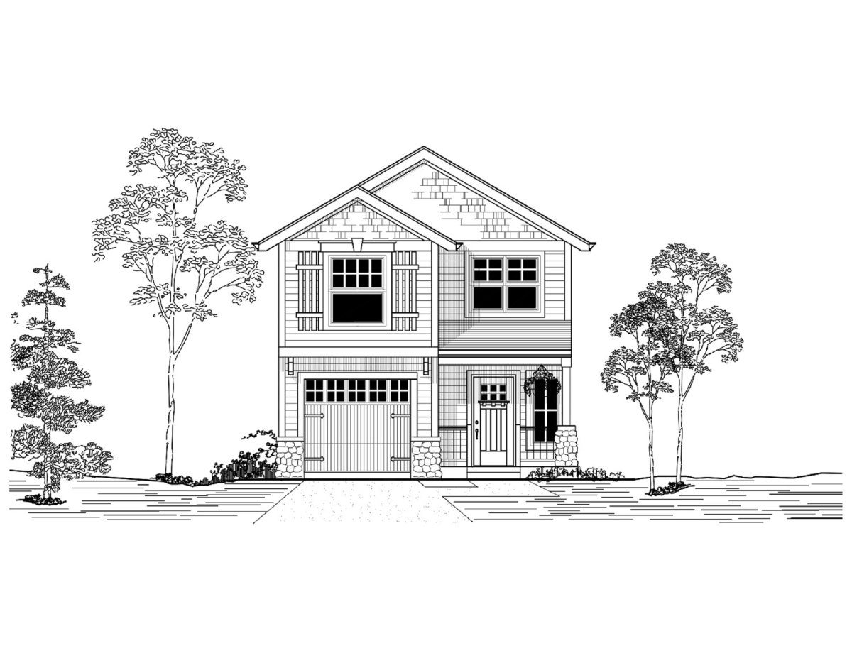 Нарисовать американский дом