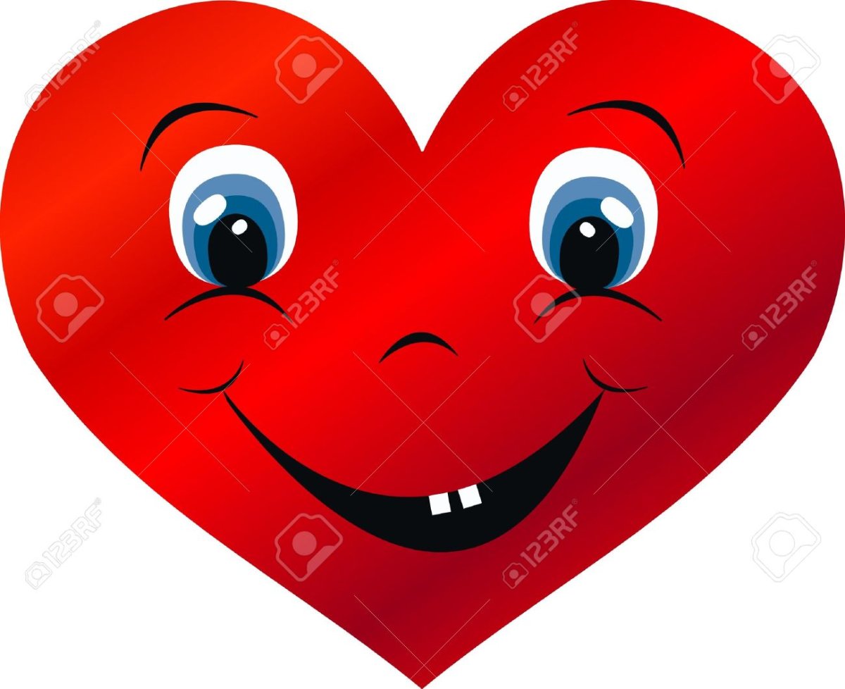 Сердце с улыбкой и глазами