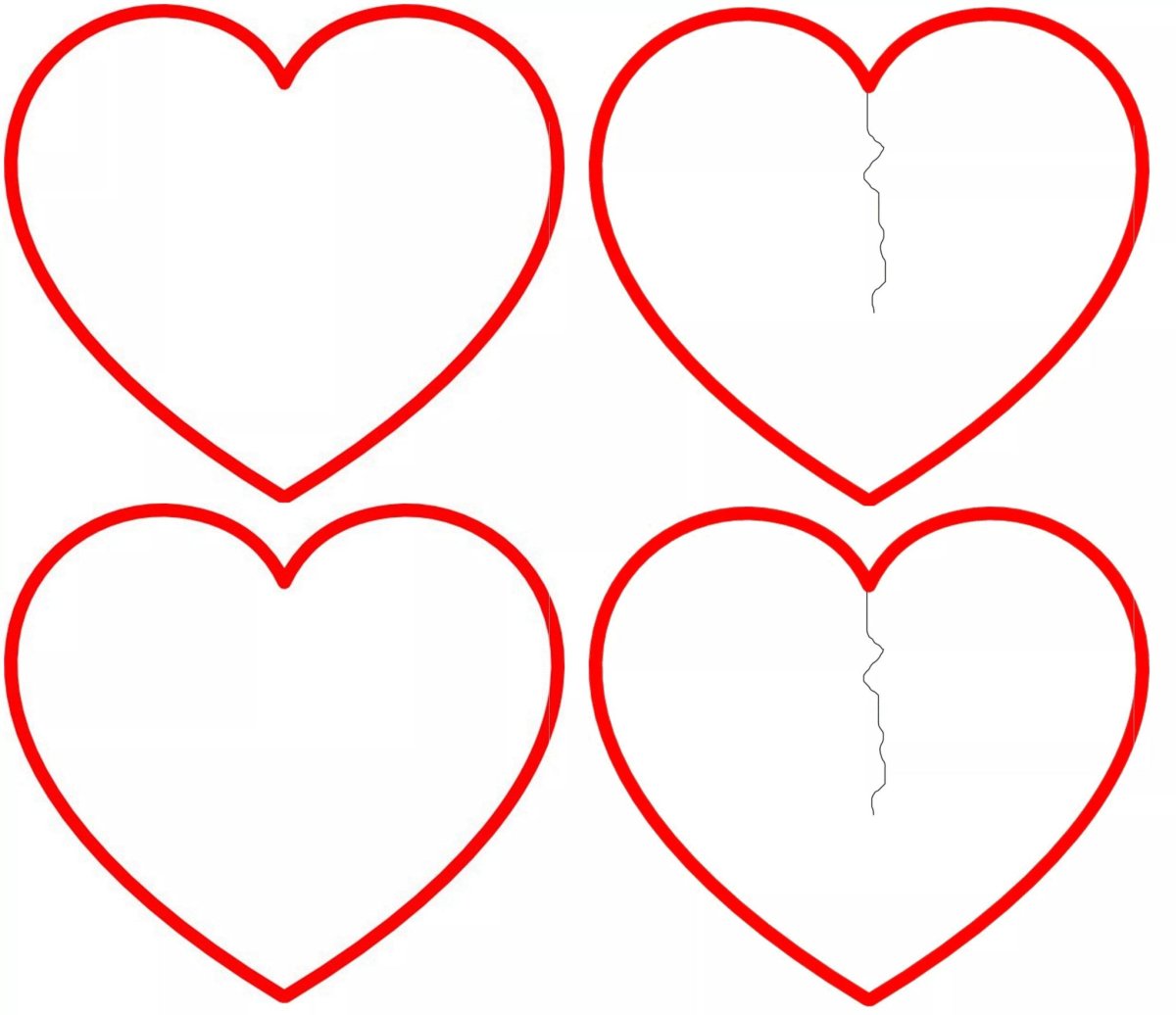 Сердце трафарет