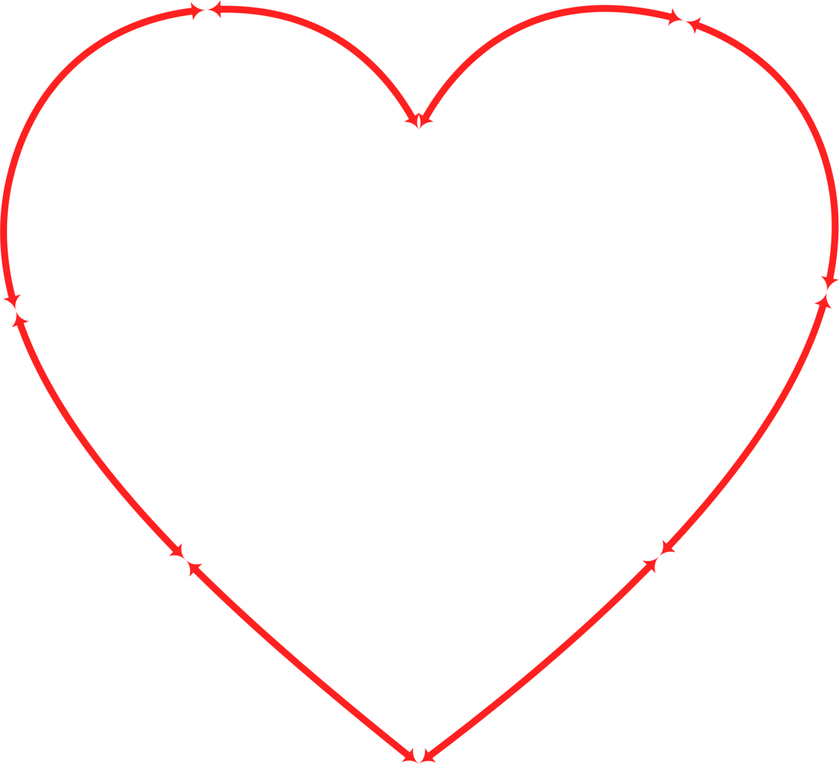 Сердце печать