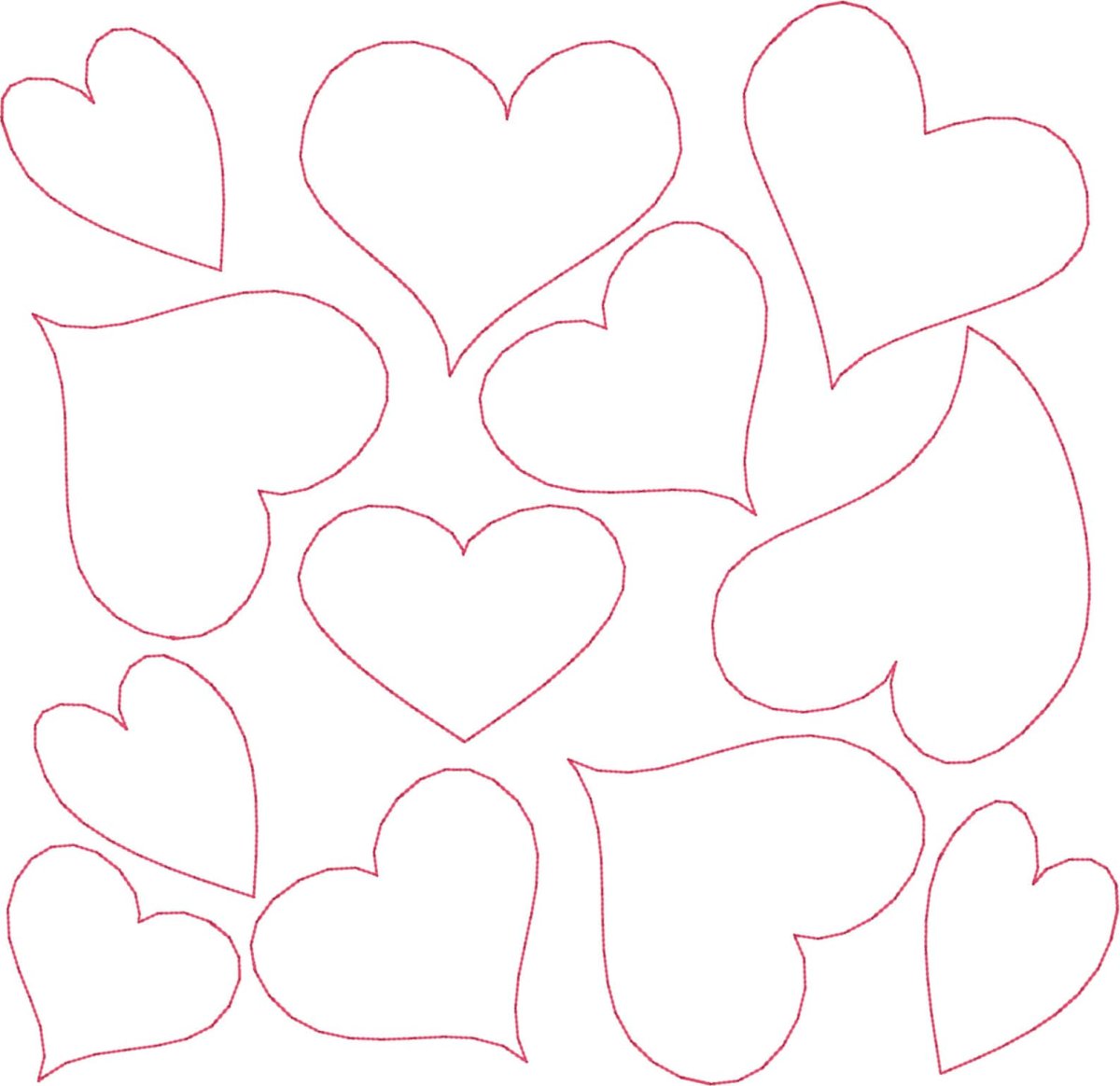 Сердце на белом фоне контур
